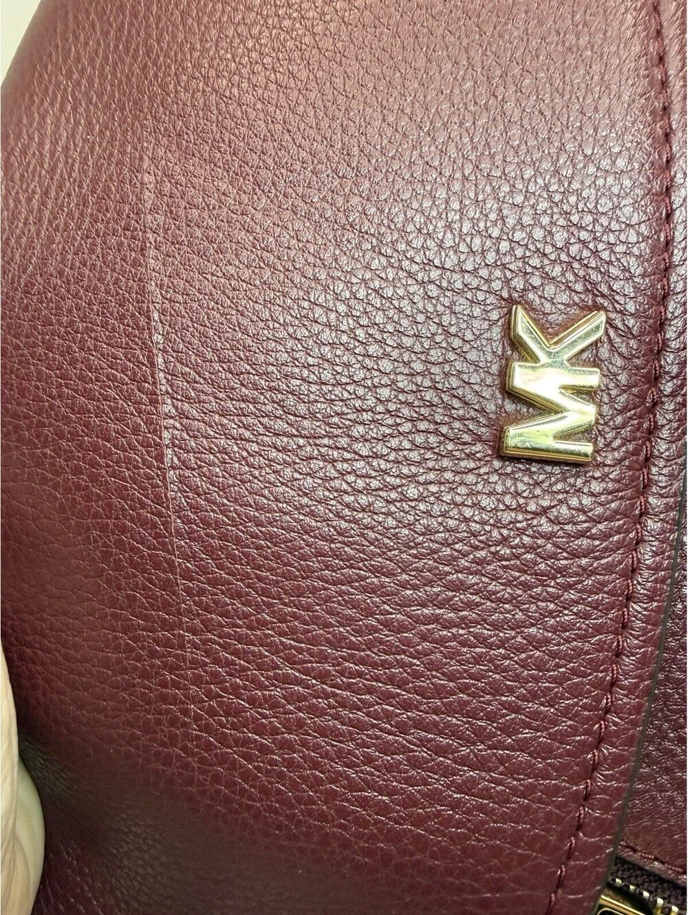 Michael Kors Burgundy Messenger Leather Shoulder Bag